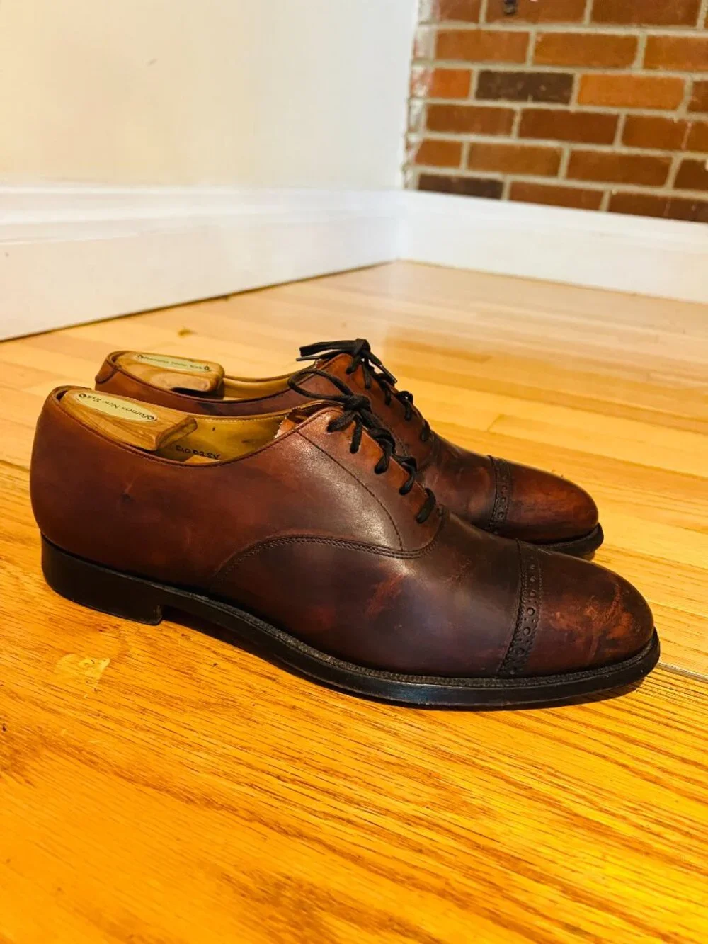 Dunhill X Poulsen & Skone Derby Dress Shoes In Brown Size 9.5 D US $930